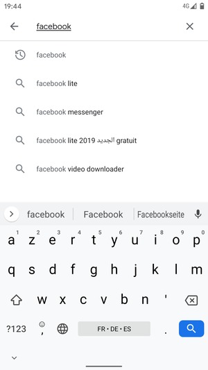 Saisissez le nom de l'appli et sélectionnez Rechercher