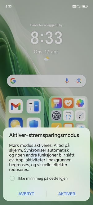 Velg AKTIVER