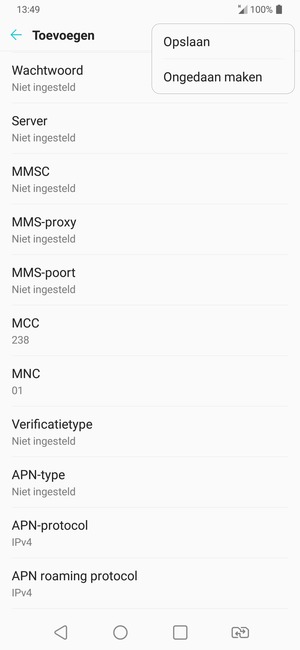 Selecteer Opslaan