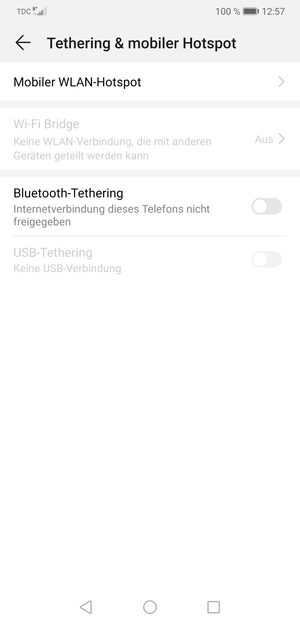 Wählen Sie Mobiler WLAN-Hotspot