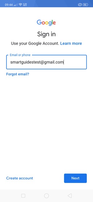 Enter your password and select Next