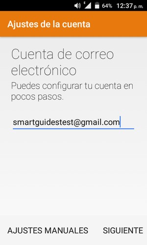 Introduzca su dirección Gmail o Hotmail . Seleccione SIGUIENTE