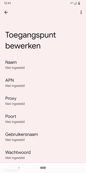 Voer internetgegevens in