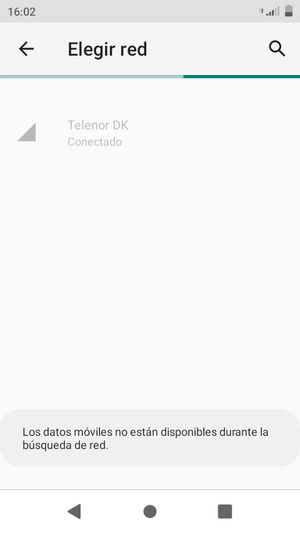 Espere a que la búsqueda termine