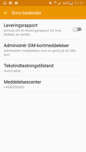 Vælg Meddelelsescenter