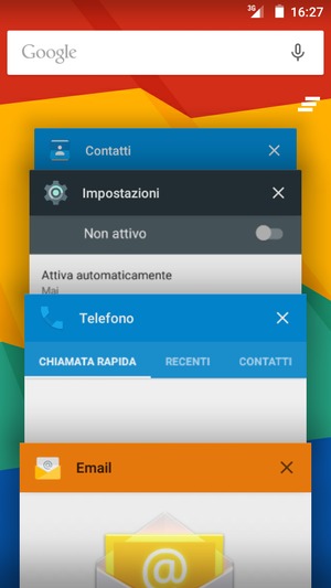 Scorri verso destra le app per chiuderle
