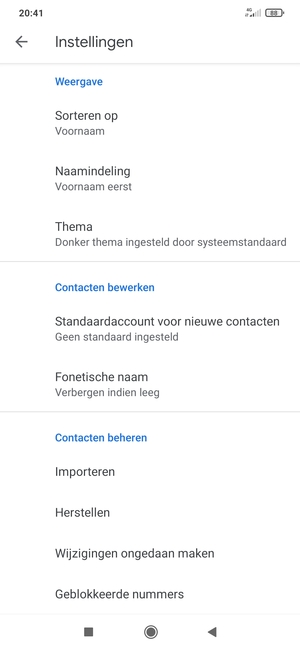 Scroll naar en selecteer Importeren