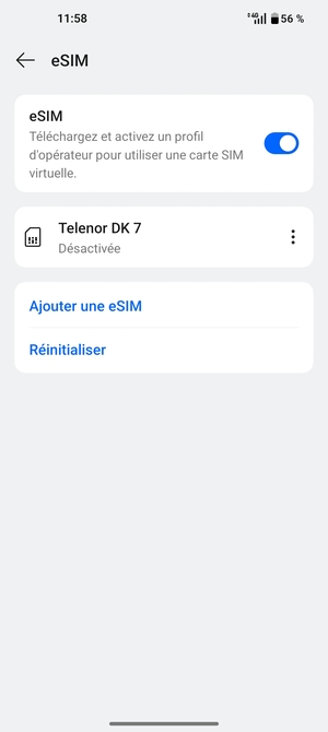 Sélectionnez le bouton du Menu