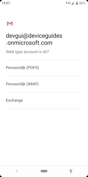 Selecteer Exchange
