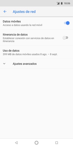 Para cambiar la red en caso de problemas de conectividad, seleccione Ajustes avanzados