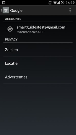 Selecteer uw account