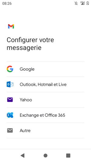 Sélectionnez Google