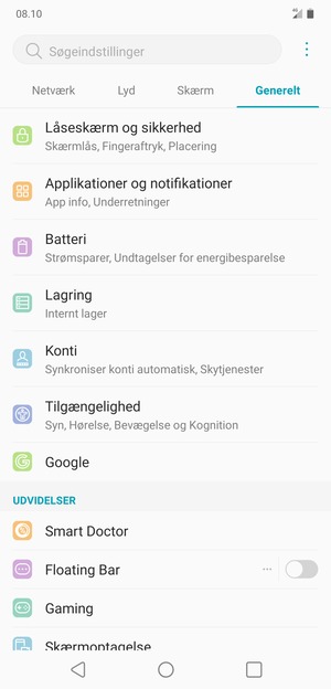 Vælg Konti