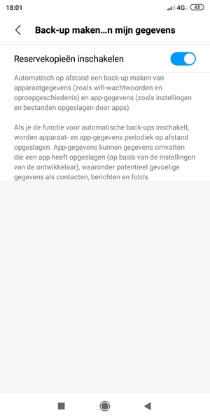 Selecteer de Terug-knop