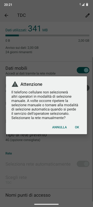 Seleziona OK