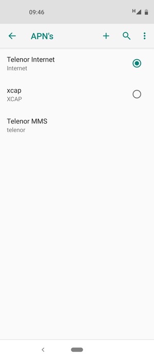 Selecteer de Menu-knop