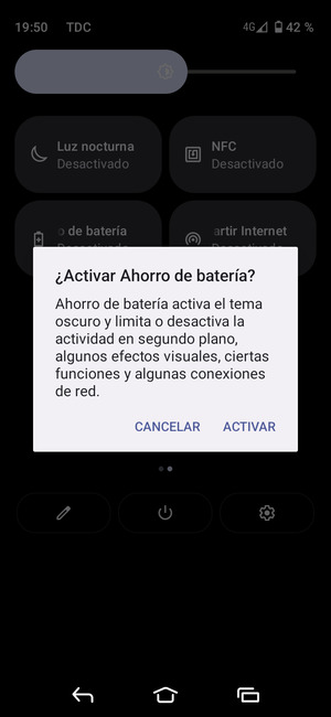 Seleccione ACTIVAR