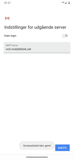 Slå Kræv login fra og vælg NÆSTE