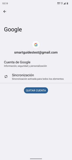 Seleccione Sincronización