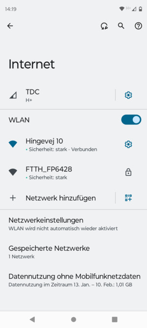 Sie sind nun mit dem WLAN-Netzwerk verbunden