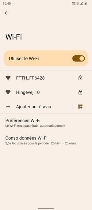Sélectionnez le réseau sans fil auquel vous souhaitez vous connecter