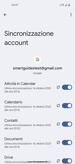 Seleziona il tasto Menu