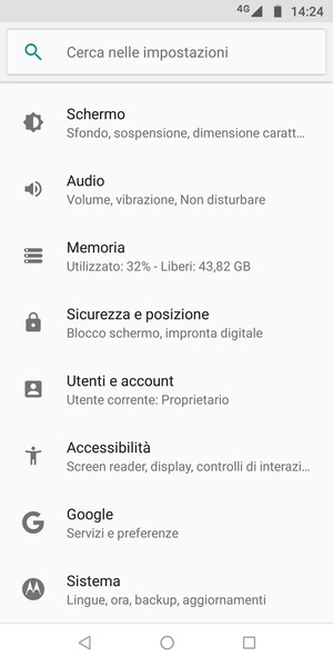 Scorri e seleziona Utenti e account
