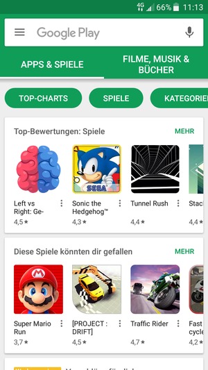 Wählen Sie die Suchleiste