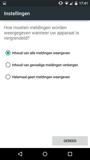 Selecteer uw voorkeursoptie en selecteer GEREED
