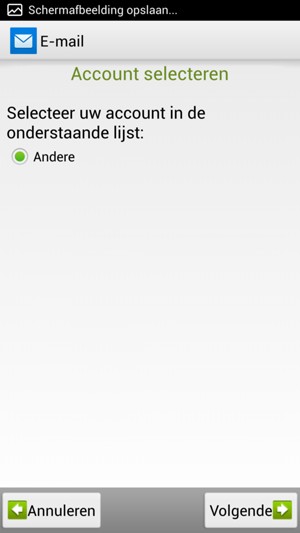 Selecteer Andere en Volgende