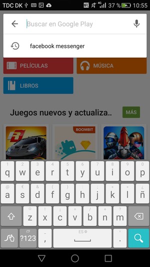 Introduzca el nombre de la aplicación y seleccione Buscar