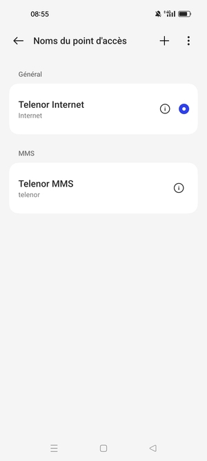 Sélectionnez le bouton du Menu