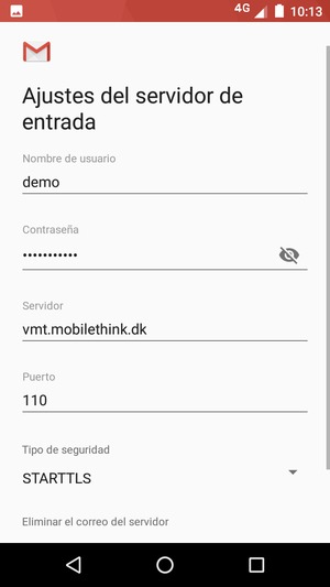 Seleccione Tipo de seguridad