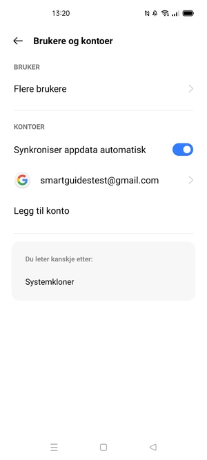 Velg din Google-konto