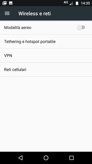 Seleziona Reti cellulari
