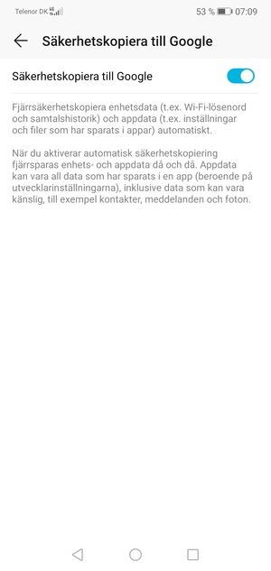 Tryck på Tillbaka-knappen