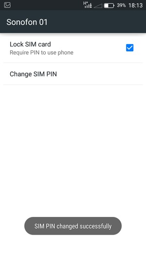 Your SIM PIN has been changed