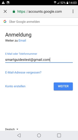 Wählen Sie WEITER