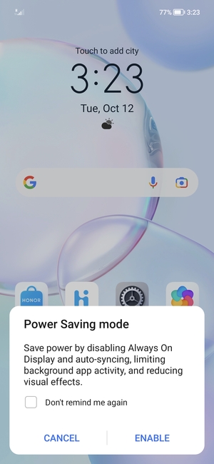Select ENABLE