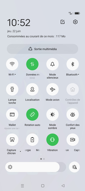 Sélectionnez Vibration pour passer en mode vibreur
