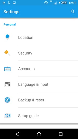 Scroll to and select Location