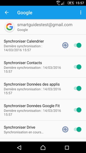 Vos informations seront synchronisées