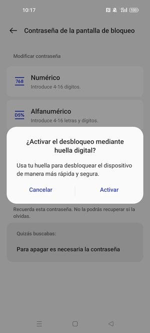 Seleccione la opción deseada