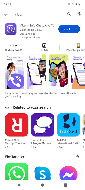 Select the app