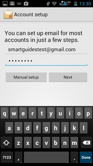 Enter your Gmail or Hotmail address and Password. Select Next
