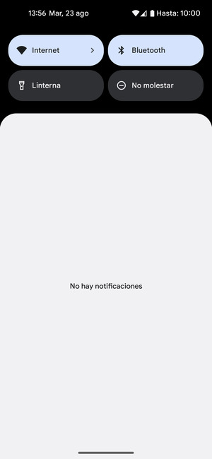 Deslice hacia abajo el menú superior de nuevo