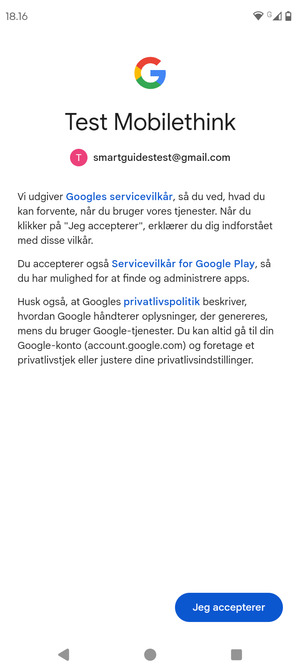 Vælg Jeg accepterer