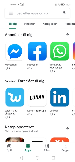 Vælg søgefeltet