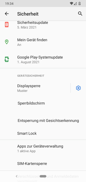 Wählen Sie SIM-Kartensperre