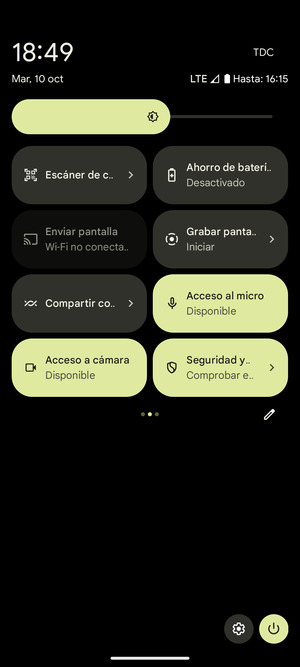 Seleccione Ahorro de batería